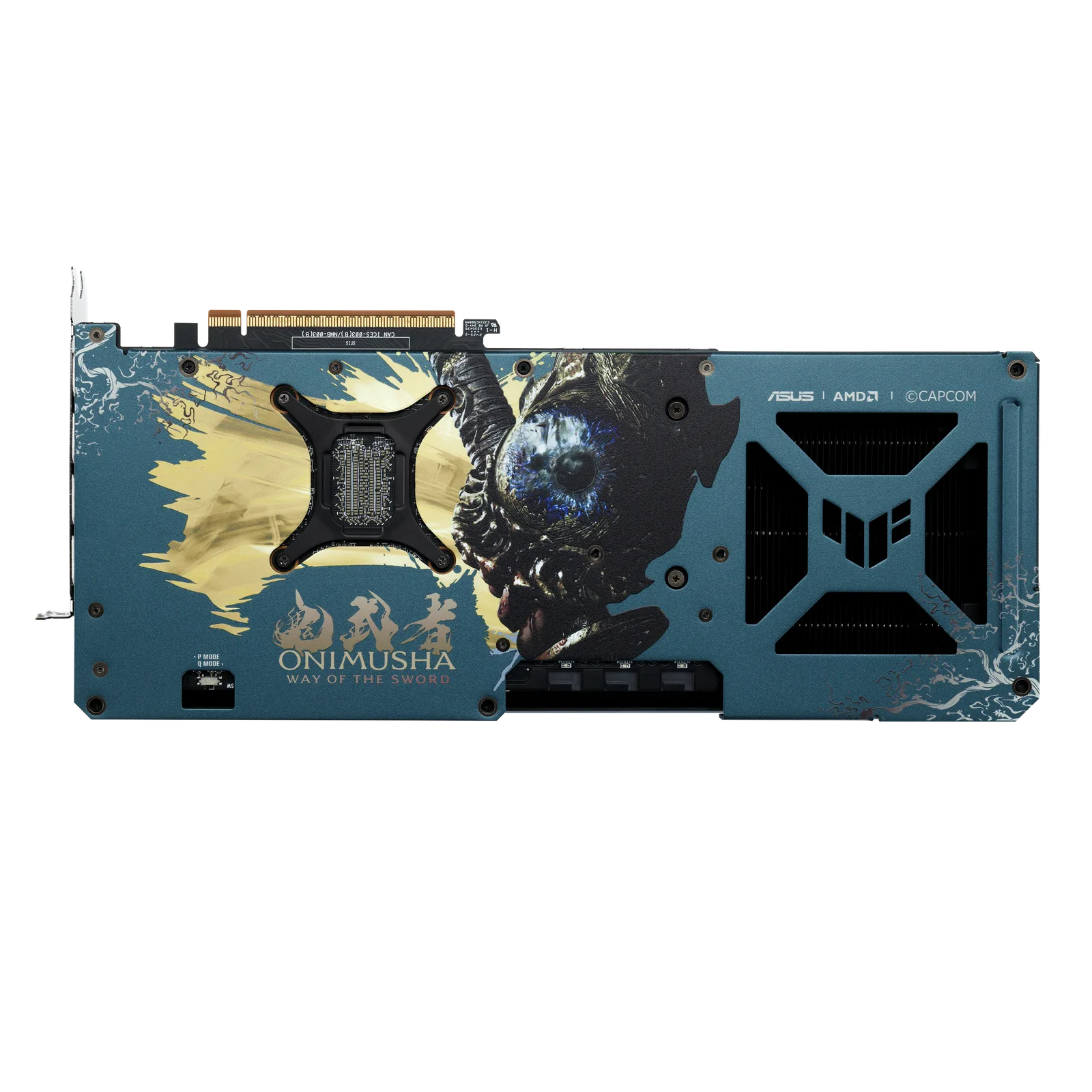 Các thành phần đạt chuẩn quân đội và công nghệ Auto-Extreme trên bo mạch của ASUS TUF Gaming Radeon RX 9070 XT