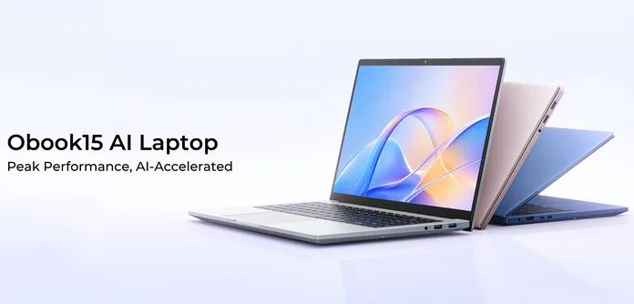 Hình ảnh tổng quan về mẫu laptop ORICO Obook 15 AI mới ra mắt